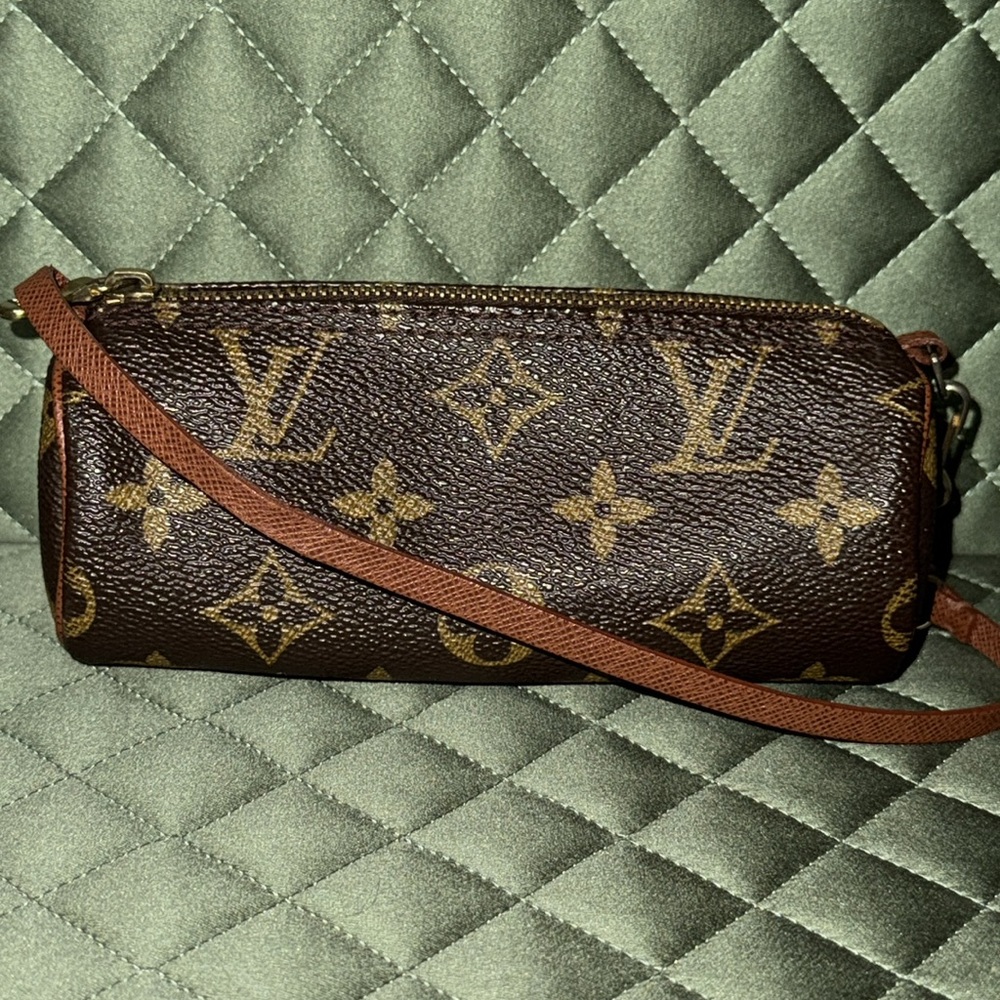 Louis Vuitton mini papillon Monogram Brown Wristlet micro pochette purse - Picture 2 of 11